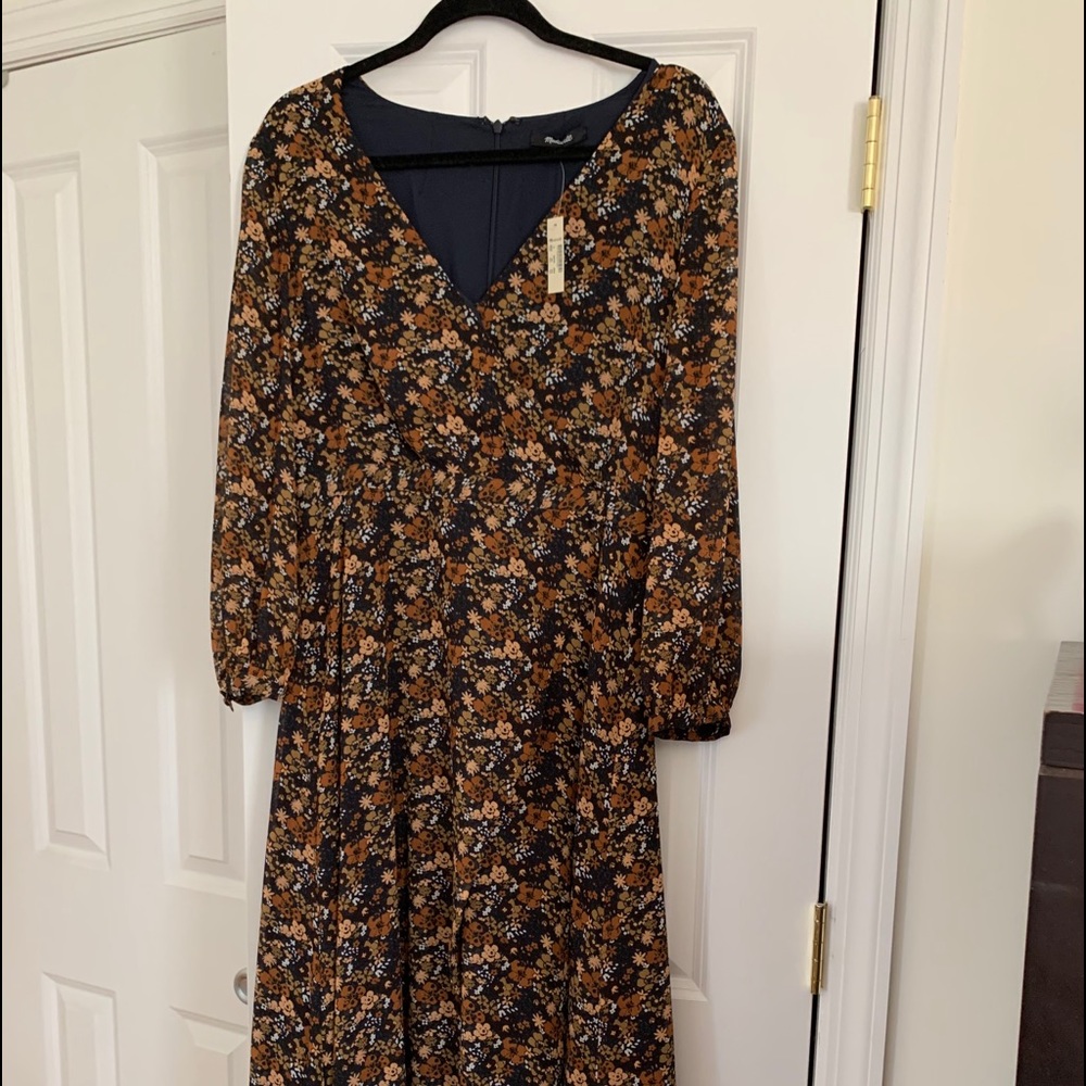 Madewell silk lined maxi dress NWT